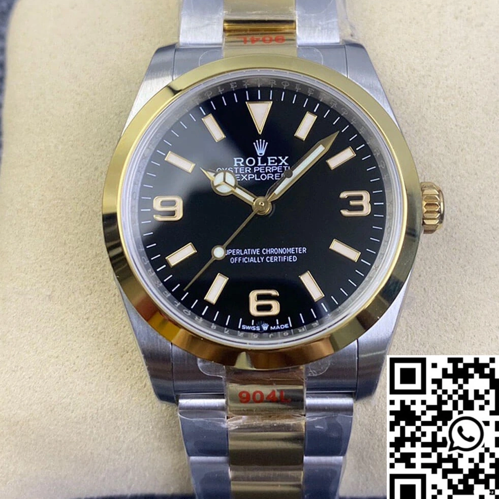 M124273-0001 Black Rolex Factory EW Explorer Dial 0923